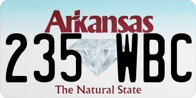 AR license plate 235WBC