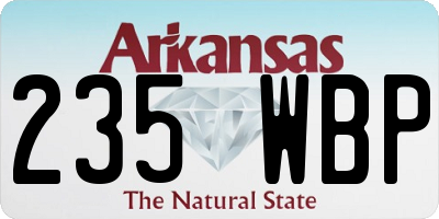 AR license plate 235WBP