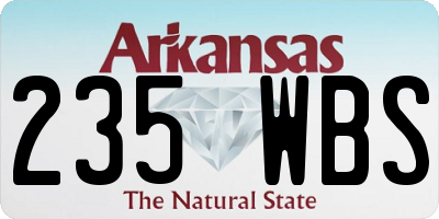 AR license plate 235WBS