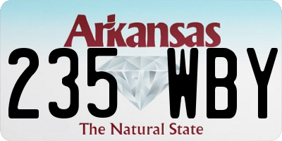 AR license plate 235WBY