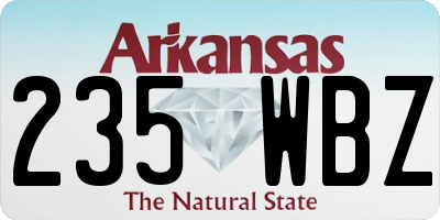 AR license plate 235WBZ