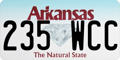 AR license plate 235WCC