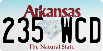AR license plate 235WCD