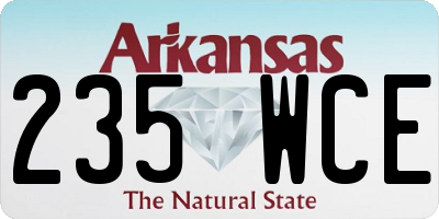 AR license plate 235WCE