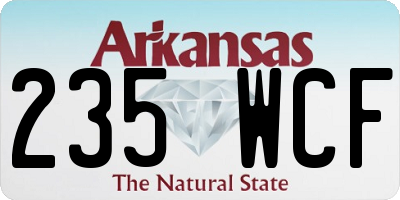 AR license plate 235WCF