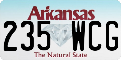AR license plate 235WCG