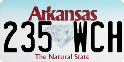 AR license plate 235WCH
