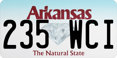 AR license plate 235WCI
