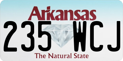 AR license plate 235WCJ