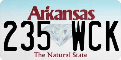 AR license plate 235WCK