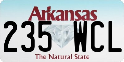 AR license plate 235WCL