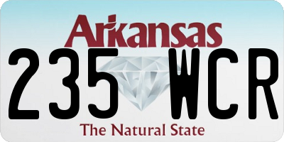 AR license plate 235WCR