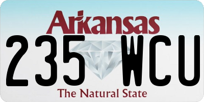 AR license plate 235WCU