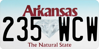 AR license plate 235WCW
