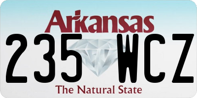 AR license plate 235WCZ