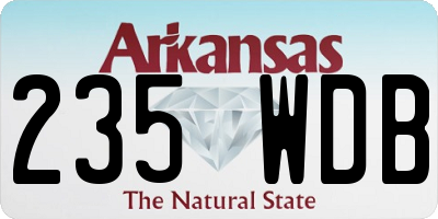 AR license plate 235WDB