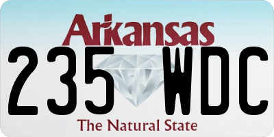 AR license plate 235WDC