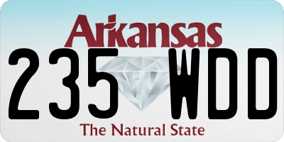 AR license plate 235WDD