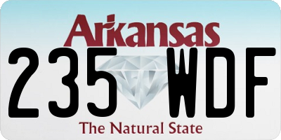 AR license plate 235WDF