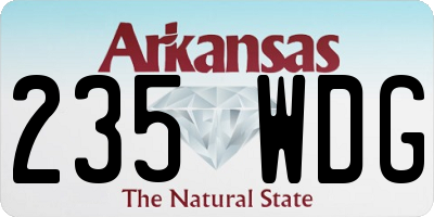 AR license plate 235WDG