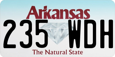 AR license plate 235WDH