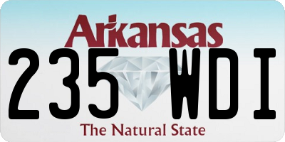 AR license plate 235WDI