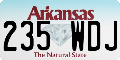 AR license plate 235WDJ