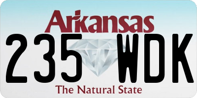 AR license plate 235WDK