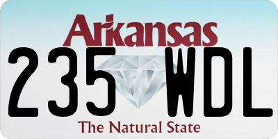 AR license plate 235WDL