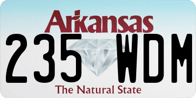 AR license plate 235WDM