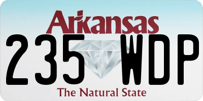 AR license plate 235WDP