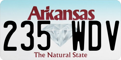 AR license plate 235WDV