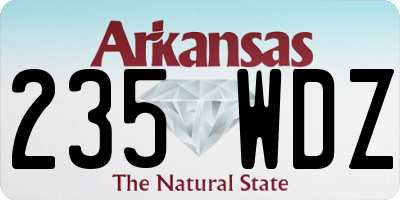 AR license plate 235WDZ