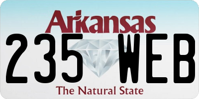 AR license plate 235WEB