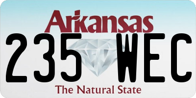 AR license plate 235WEC