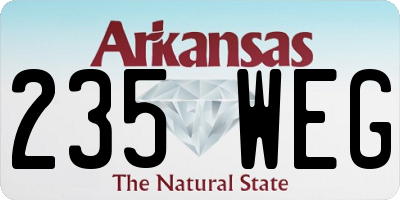 AR license plate 235WEG