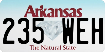 AR license plate 235WEH