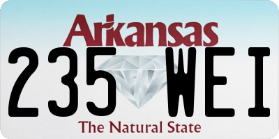 AR license plate 235WEI
