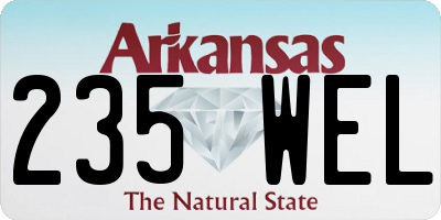 AR license plate 235WEL