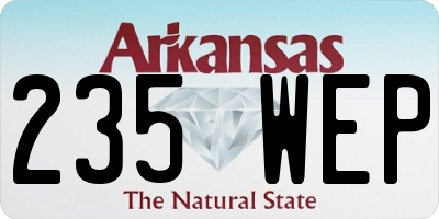 AR license plate 235WEP