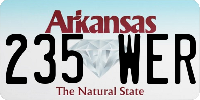 AR license plate 235WER