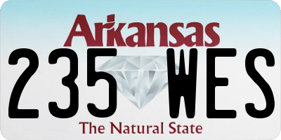 AR license plate 235WES
