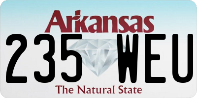 AR license plate 235WEU