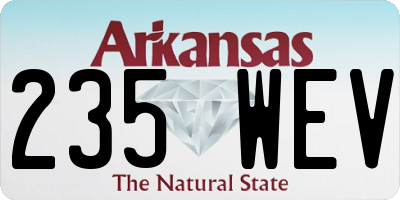 AR license plate 235WEV