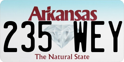 AR license plate 235WEY