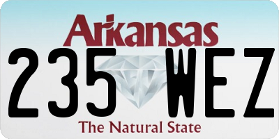 AR license plate 235WEZ