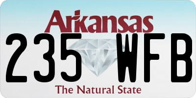 AR license plate 235WFB