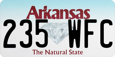 AR license plate 235WFC