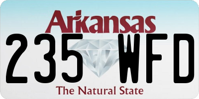 AR license plate 235WFD