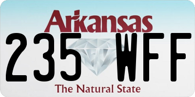 AR license plate 235WFF